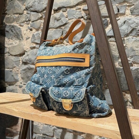 Louis Vuitton Blue Denim Baggy GM Shoulder Bag - Picture 2 of 16